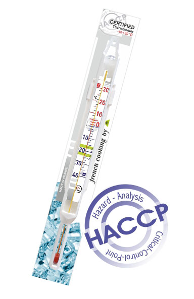 Freezer/Fridge HACCP Thermometer with Patented Sleeve - French Cooking